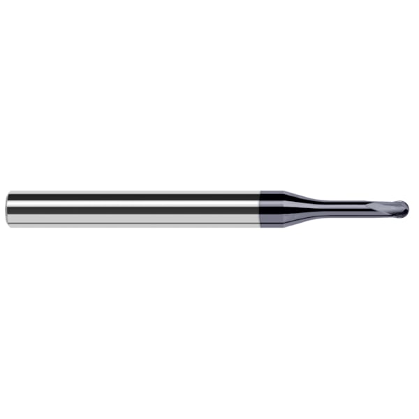 End Mill for Hardened Steels - Finishers - Ball, 0.0080", Neck Dia.: 0.0070"